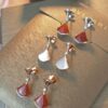 BVLGARI DIVA White Mother-of-Pearl and Red Carnelian Earrings (Diamond-Free Version)