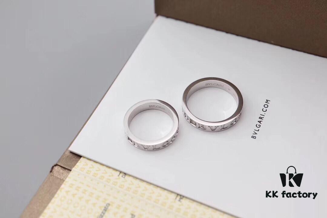 Bvlgari Couple's Solitaire Sterling Silver Ring