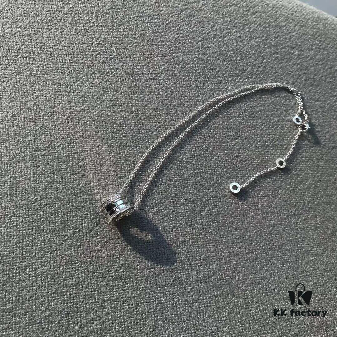 Bvlgari B-Zero Diamond Spring Necklace, Aesthetic Classic Piece with 18K Gold Plating