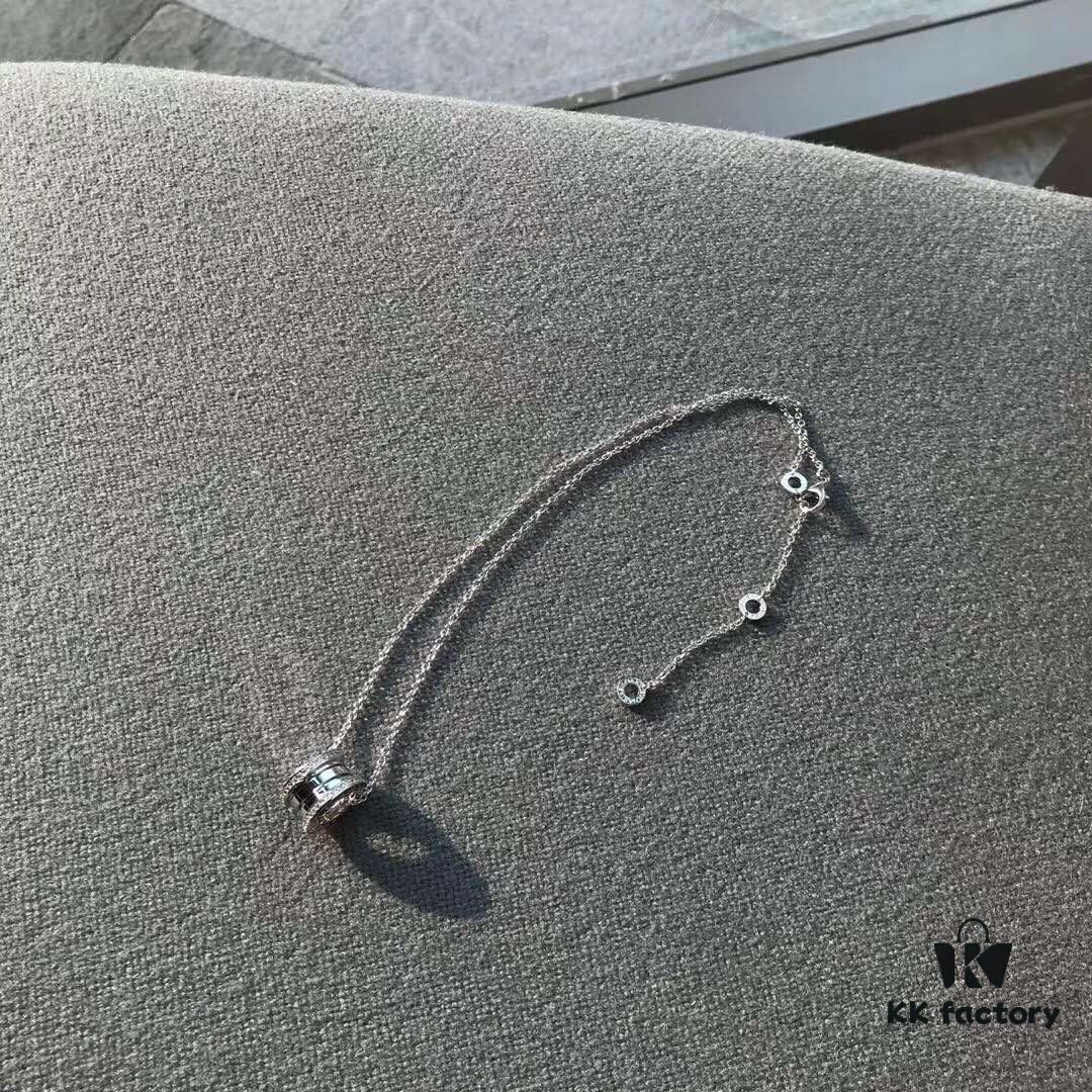 Bvlgari B-Zero Diamond Spring Necklace, Aesthetic Classic Piece with 18K Gold Plating