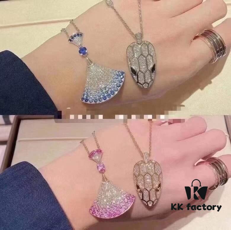 BV Diva 2020 Latest Pink Sapphire Large Pendant Necklace