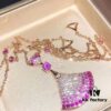 BV Diva 2020 Latest Pink Sapphire Large Pendant Necklace