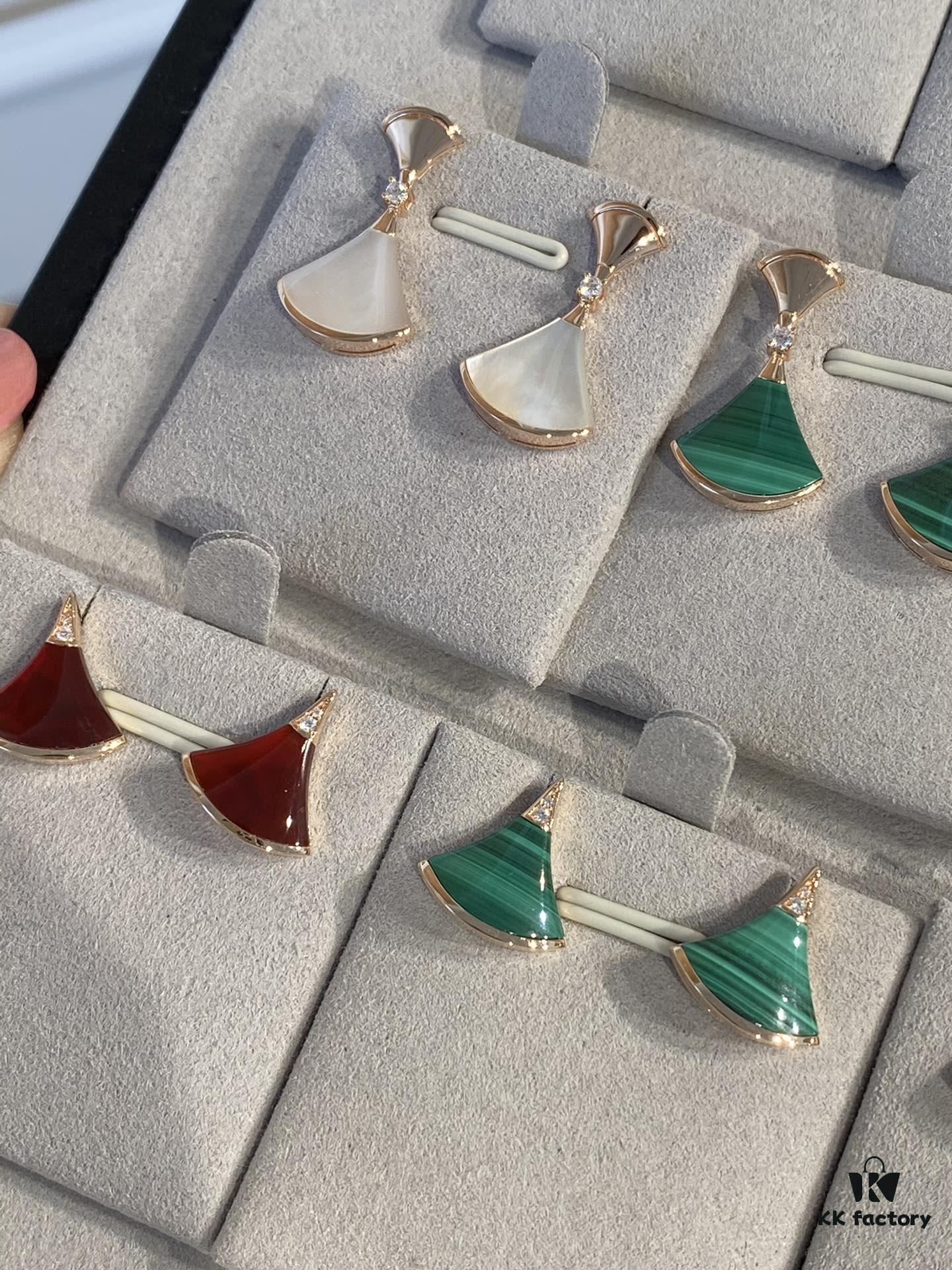 Bvlgari Fan Earrings, Three Styles Eight Colors Diva Earrings, Professional Quality Guaranteed! The Diva Never Chooses Who Wears It, No Need to Match Clothes, Just Have Pierced Ears