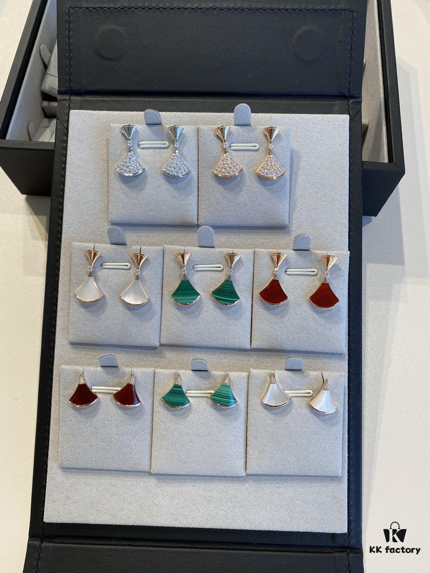 Bvlgari Fan Earrings, Three Styles Eight Colors Diva Earrings, Professional Quality Guaranteed! The Diva Never Chooses Who Wears It, No Need to Match Clothes, Just Have Pierced Ears