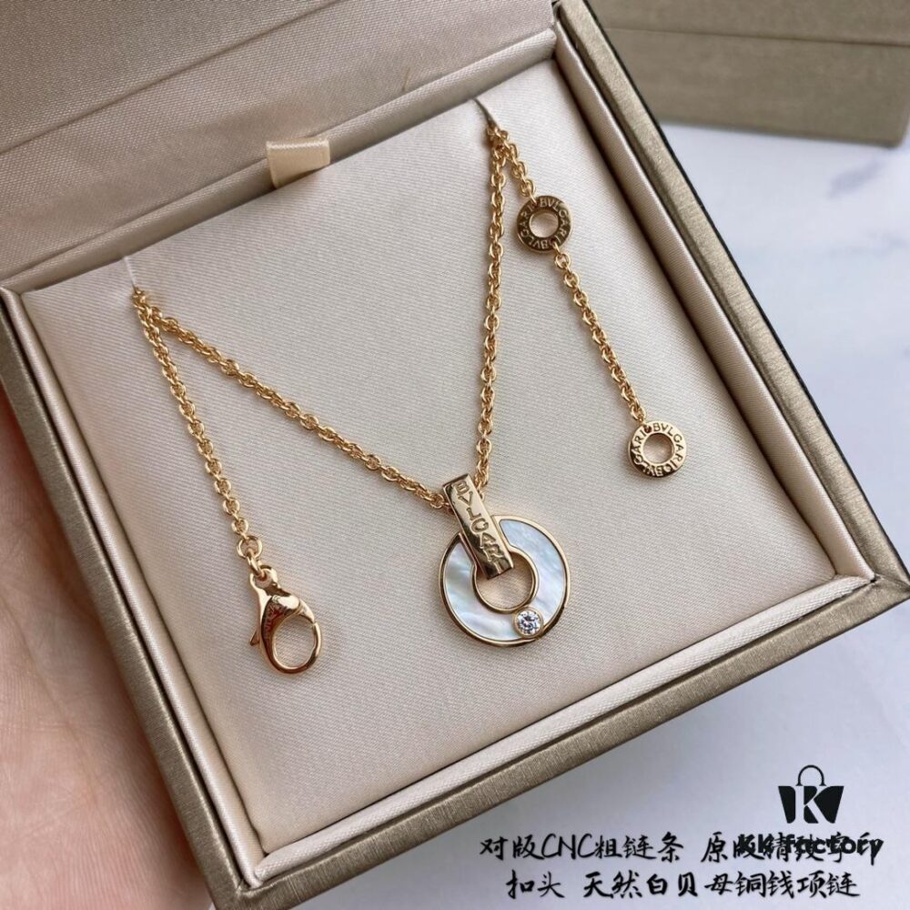 New 925 Silver Bvlgari Coin Necklace