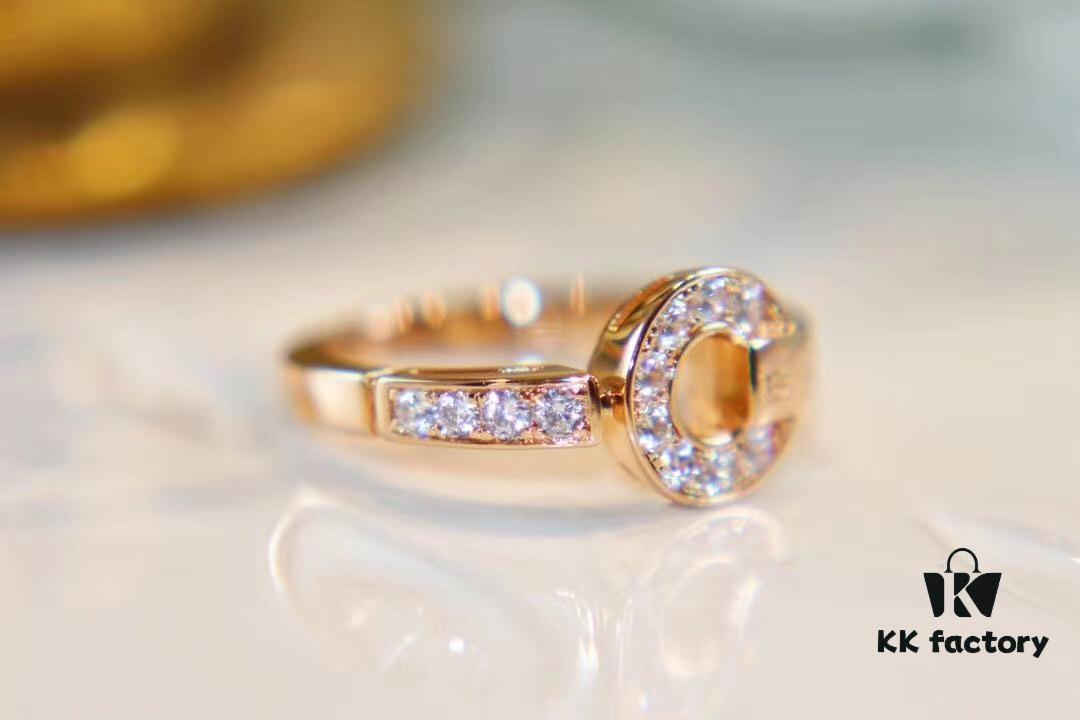 Bvlgari Coin Round Ring - CNC Precision Engraved Version, In Stock