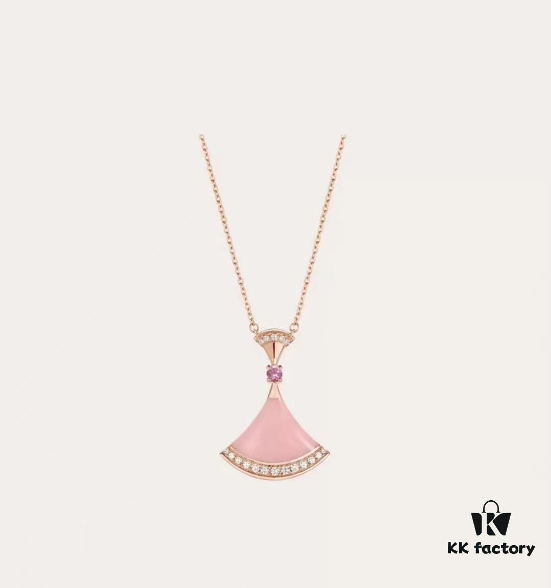 Bvlgari New Qi Xi Pink Opal Dress Necklace
