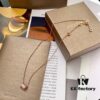 Bvlgari Serpenti Rose Gold Full Diamond Necklace in 925 Sterling Silver with 18K Thick Gold Plating