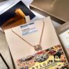 Bvlgari Serpenti Rose Gold Full Diamond Necklace in 925 Sterling Silver with 18K Thick Gold Plating