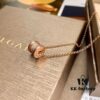 Bvlgari Serpenti Rose Gold Full Diamond Necklace in 925 Sterling Silver with 18K Thick Gold Plating
