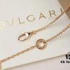 BVLGARI 👑 Top-tier Bulgari 2020 Roma Collection Classic Disc Diamond Letter Necklace ❤️ High-end Handcrafted Inlay with Refined Details Matching Store Engraving