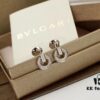 Top-Tier Bvlgari 2020 Roman Series Classic Disc Diamond Letter Stud Earrings, Exclusive Launch