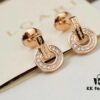 Top-Tier Bvlgari 2020 Roman Series Classic Disc Diamond Letter Stud Earrings, Exclusive Launch