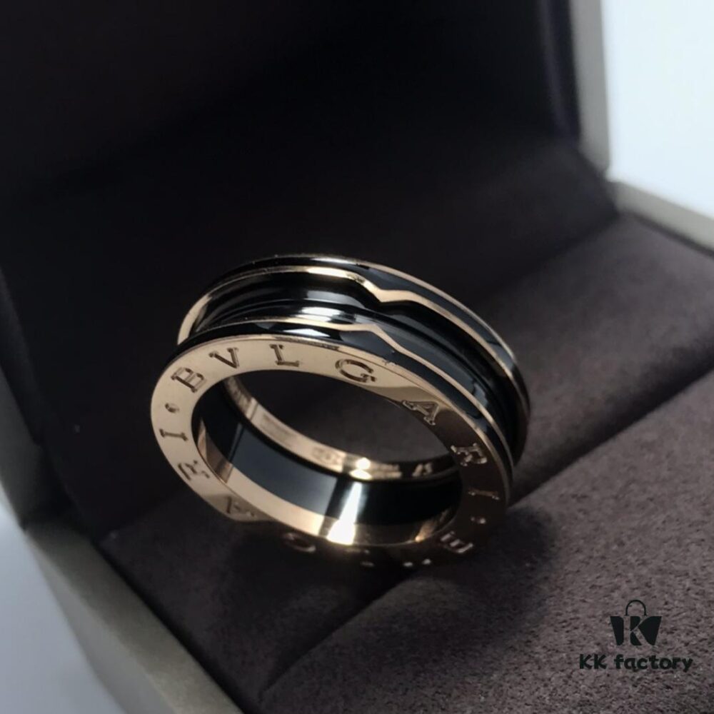 Bvlgari Ring New Black Edge Ceramic Ring Size: 5-11