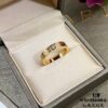 New Arrival V Gold Plated 1.0 Micron Gold Bvlgari-Style Diamond Ring, Most Popular Design, Eternal Classic, High-End Micro-Paved High-Carbon Diamond Material, Authentic Gold Feel