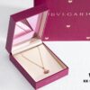 DIVAS' DREAM Series Necklace BVLGARI Bulgari Limited Edition for Qixi Valentine's Day, 18K Rose Gold with Round Brilliant Diamond (0.07ct), Pink Sapphire (0.57ct), and Pavé Diamonds (0.14ct)