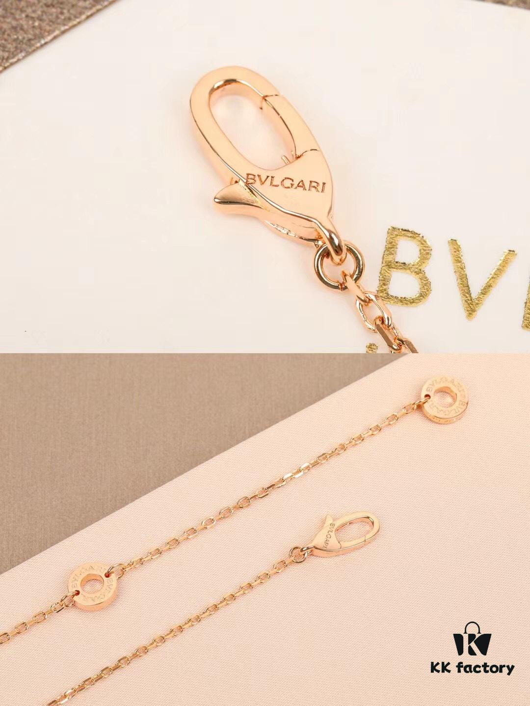 DIVAS' DREAM Series Necklace BVLGARI Bulgari Limited Edition for Qixi Valentine's Day, 18K Rose Gold with Round Brilliant Diamond (0.07ct), Pink Sapphire (0.57ct), and Pavé Diamonds (0.14ct)