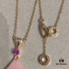 New Arrival, Bvlgari Diva's Dream Series, Limited Edition Pink Opal and Pink Sapphire Pendant Necklace for Qixi Festival