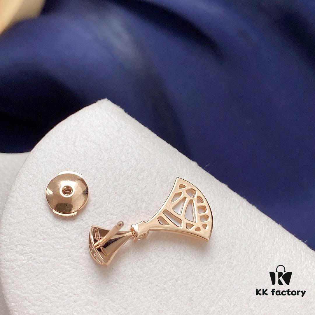 BVLGARI Bulgari Divas' Dream Series Mother-of-Pearl Rose Gold 'Little Skirt' Stud Earrings