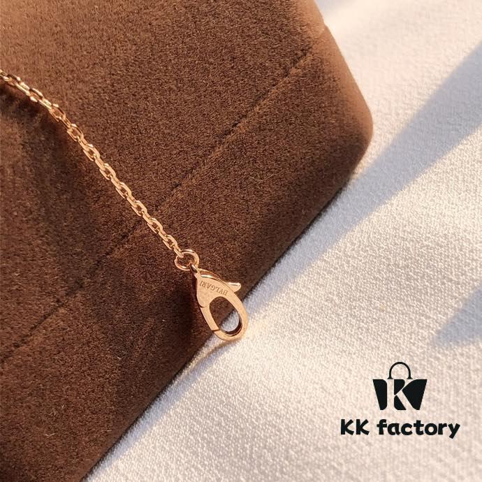 S925 Silver Plated with K-Gold【Bulgari Christmas Limited Edition】Bvlgari DIVAS DREAM Series Rose Gold Necklace, Exquisite Design, Highly Recommended!