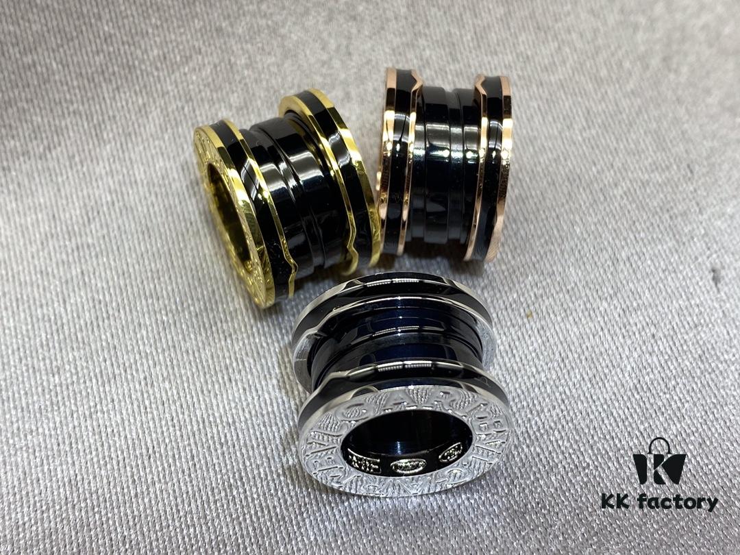 Bulgari New Legend Ceramic Necklace in Bold Design with 925 Sterling Silver Heavily Plated in 18K Gold