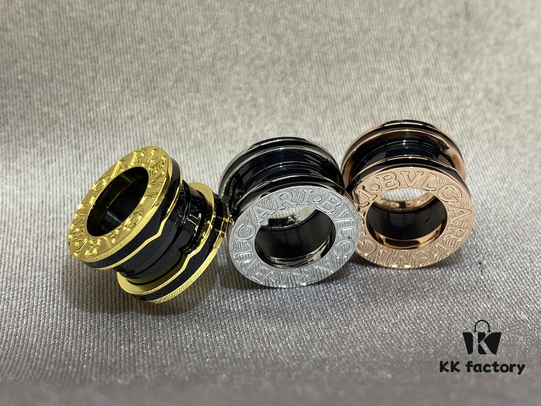 Bulgari New Legend Ceramic Necklace in Bold Design with 925 Sterling Silver Heavily Plated in 18K Gold