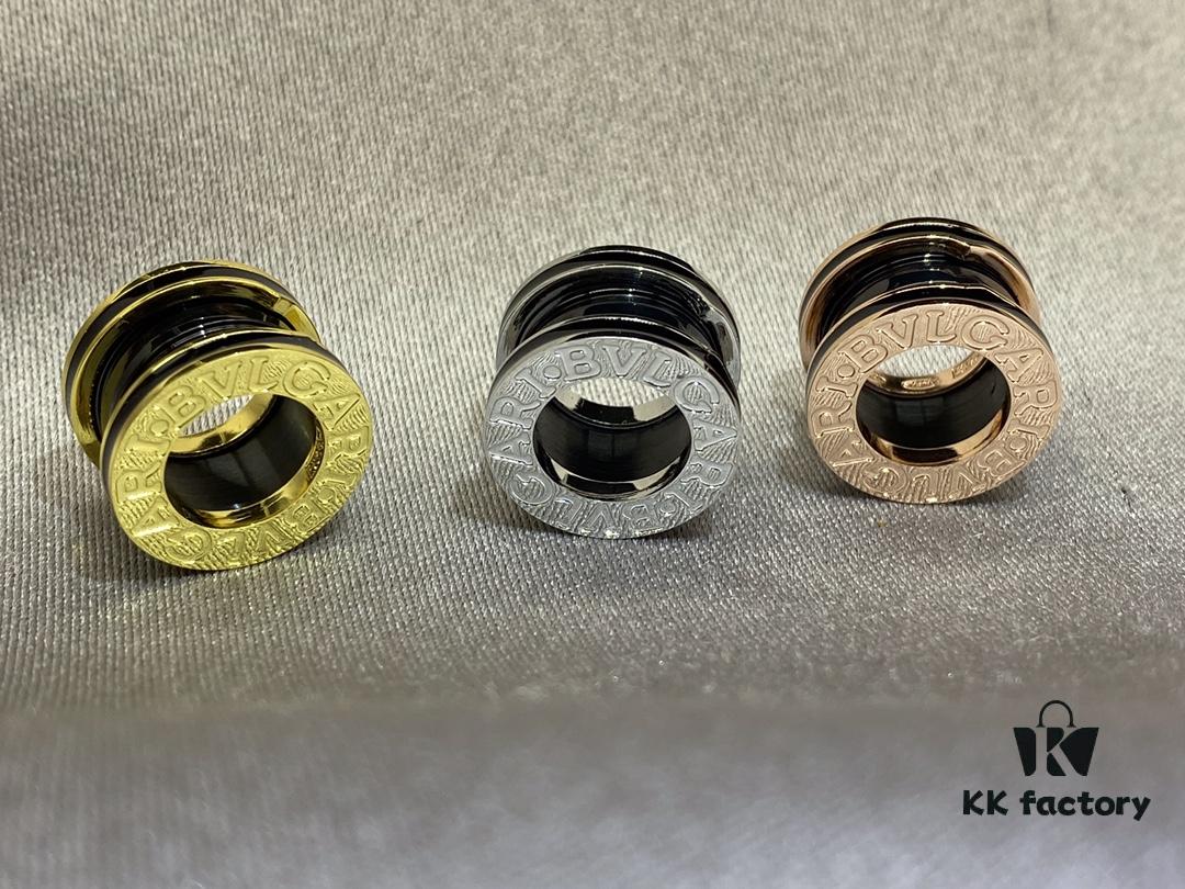 Bulgari New Legend Ceramic Necklace in Bold Design with 925 Sterling Silver Heavily Plated in 18K Gold