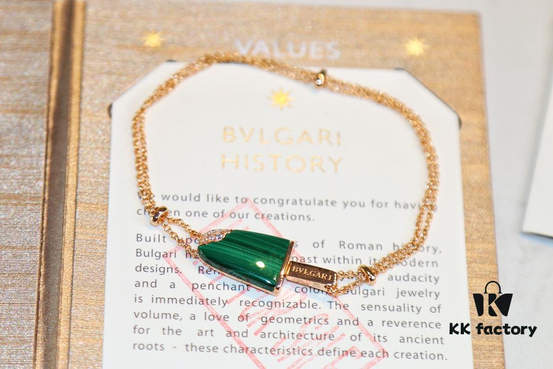 BVLGARI Bulgari New White Mother-of-Pearl and Malachite Ice-Cream Bracelet