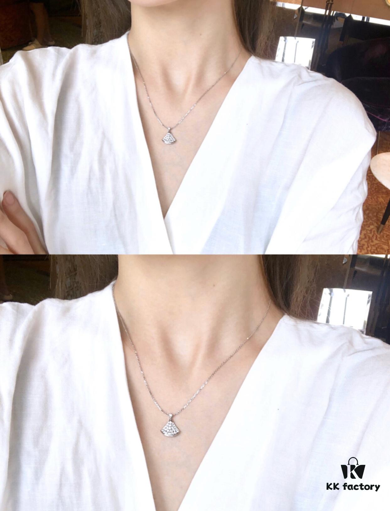 BV Dress Necklace Full Diamond Small Size, Diva'dream New Colorway, Classic Design