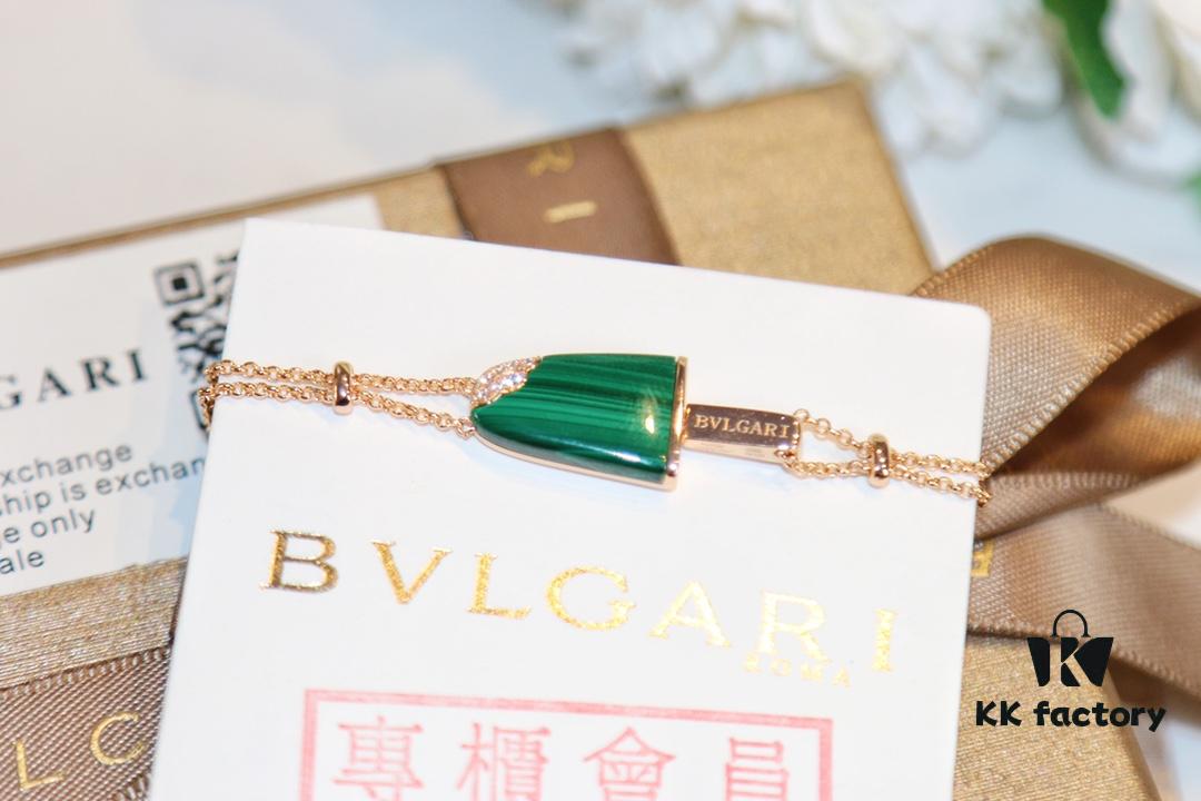 BVLGARI Bulgari New White Mother-of-Pearl and Malachite Ice-Cream Bracelet