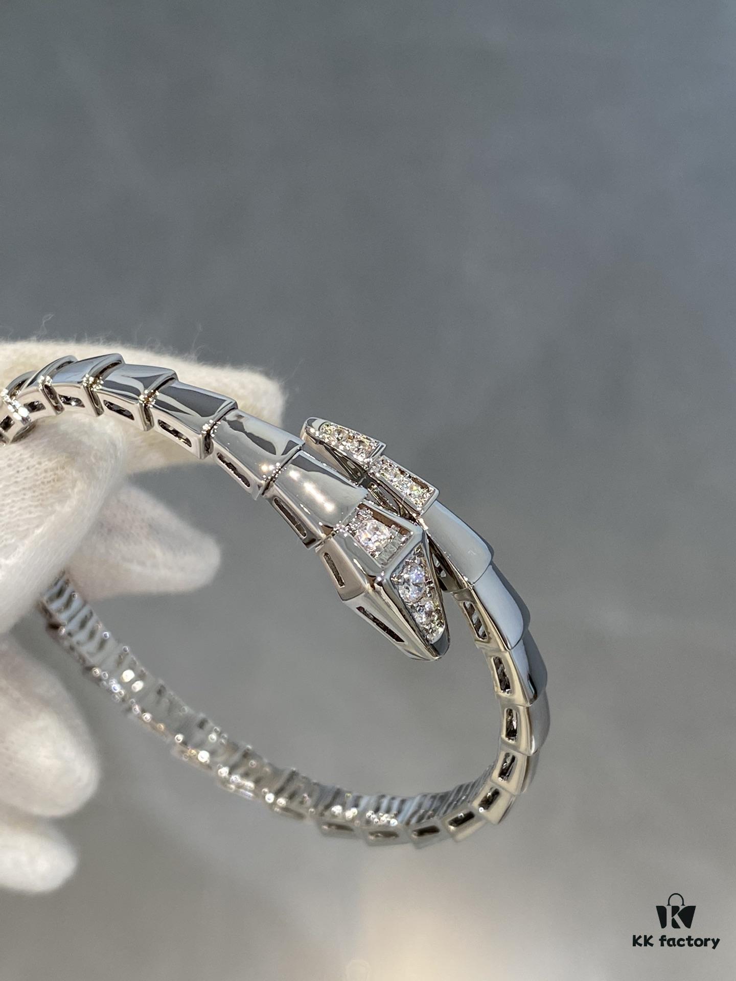 Bvlgari New Arrival Diamond-Set Serpenti Snake Bracelet