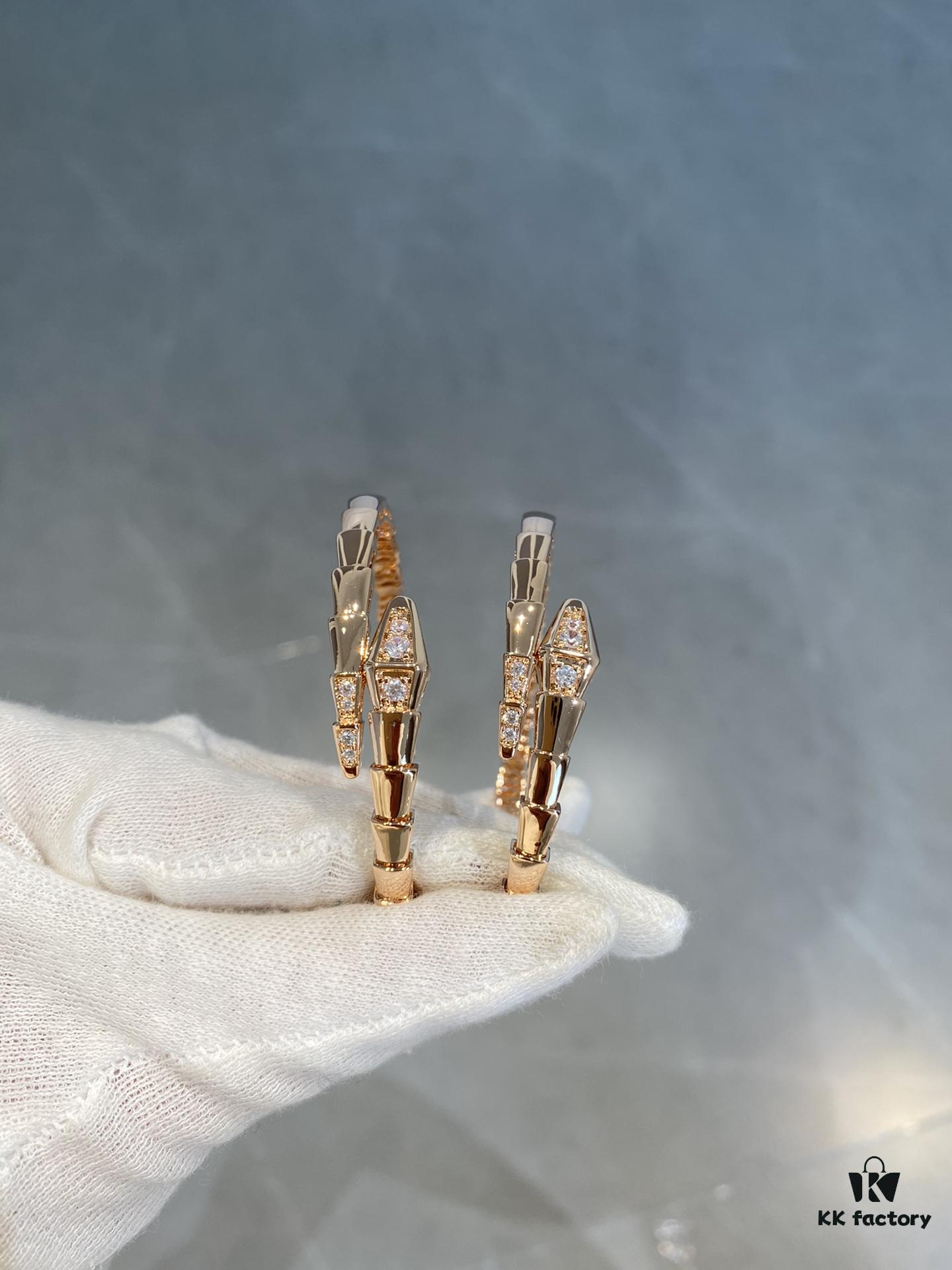 Bvlgari New Serpenti Snake Bracelet with Diamond-Set Head and Tail