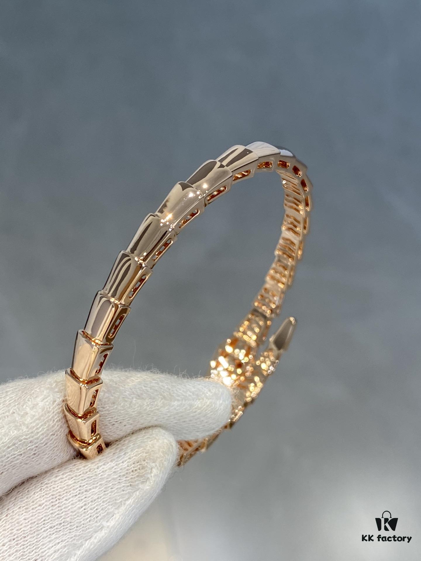 Bvlgari New Serpenti Snake Bracelet with Diamond-Set Head and Tail