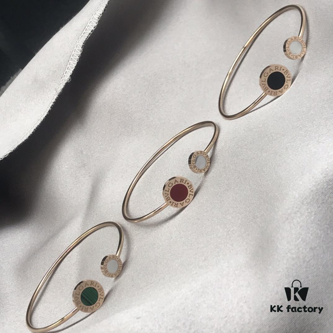 NEW Bvlgari-style Mother-of-Pearl Bracelet, High-End Custom Design, Solid 925 Sterling Silver with 18K Gold Plating