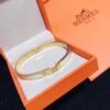 Hermes Titanium Steel with Natural White Shell Narrow Bracelet - Classic Design