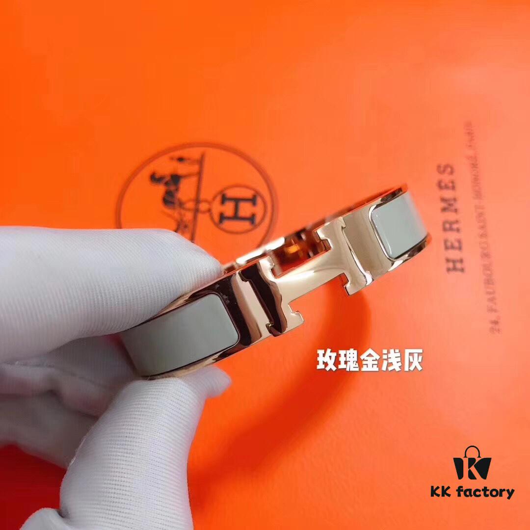 High-Version Original 1:1 HERMES CLIC Enamel H Bracelet