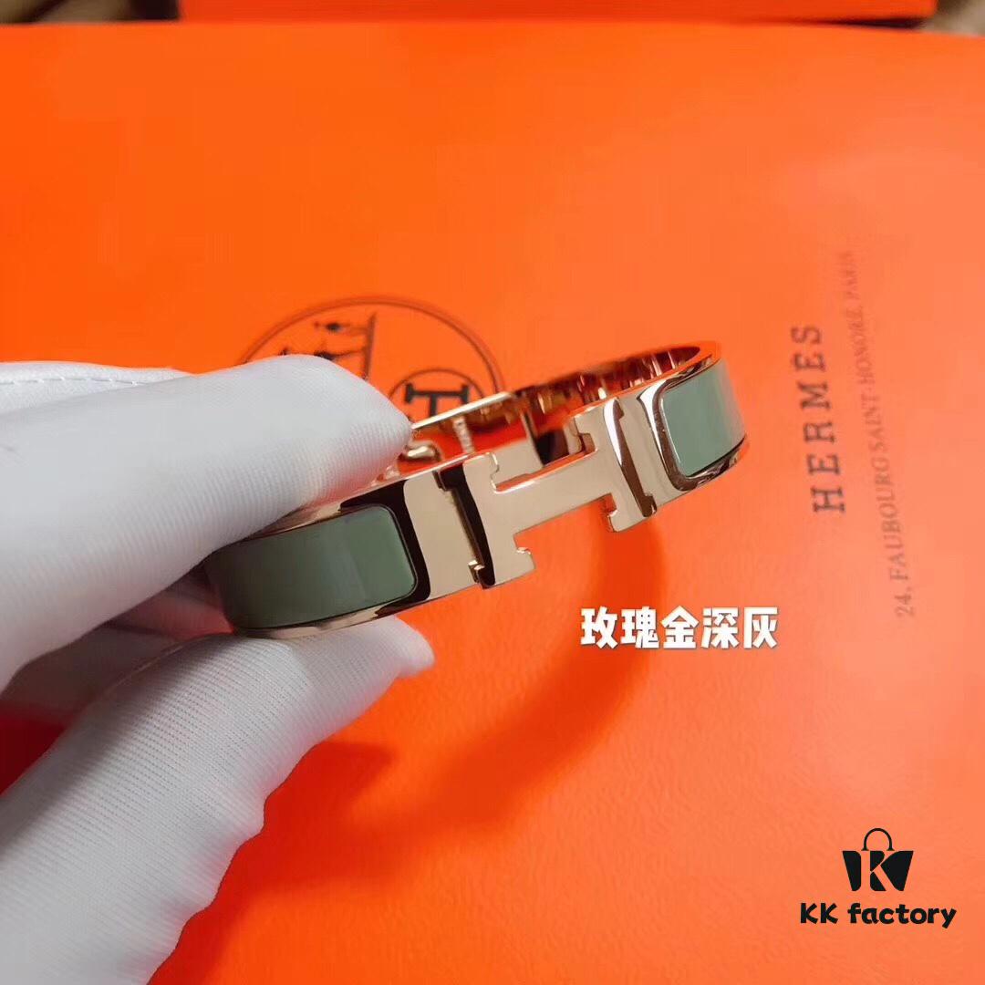High-Version Original 1:1 HERMES CLIC Enamel H Bracelet