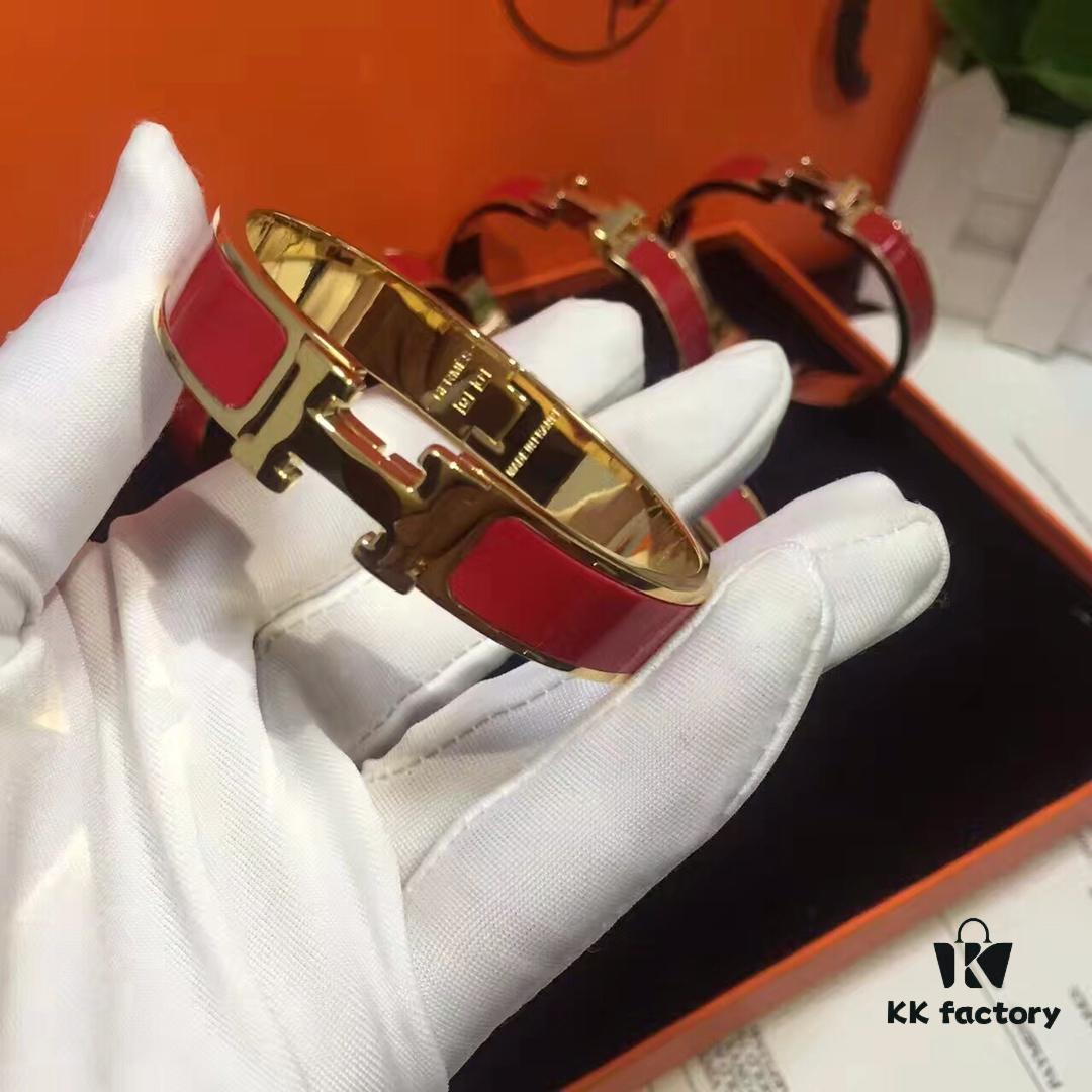 Hermes CLIC Enamel H Bracelet