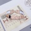 HERMES Enamel H Bracelet - Rose Gold Edge