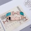 HERMES Enamel H Bracelet - Rose Gold Edge