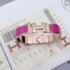 HERMES Enamel H Bracelet - Rose Gold Edge