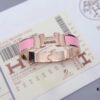 HERMES Enamel H Bracelet - Rose Gold Edge