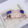 HERMES Enamel H Bracelet - Rose Gold Edge