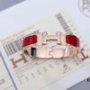 HERMES Enamel H Bracelet - Rose Gold Edge