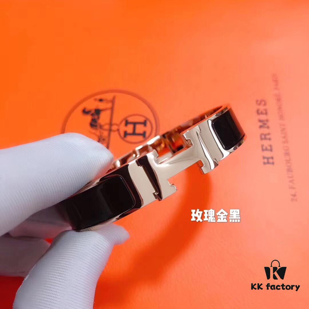 High Version 🎈 1:1 Original HERMES CLIC Enamel H Bracelet