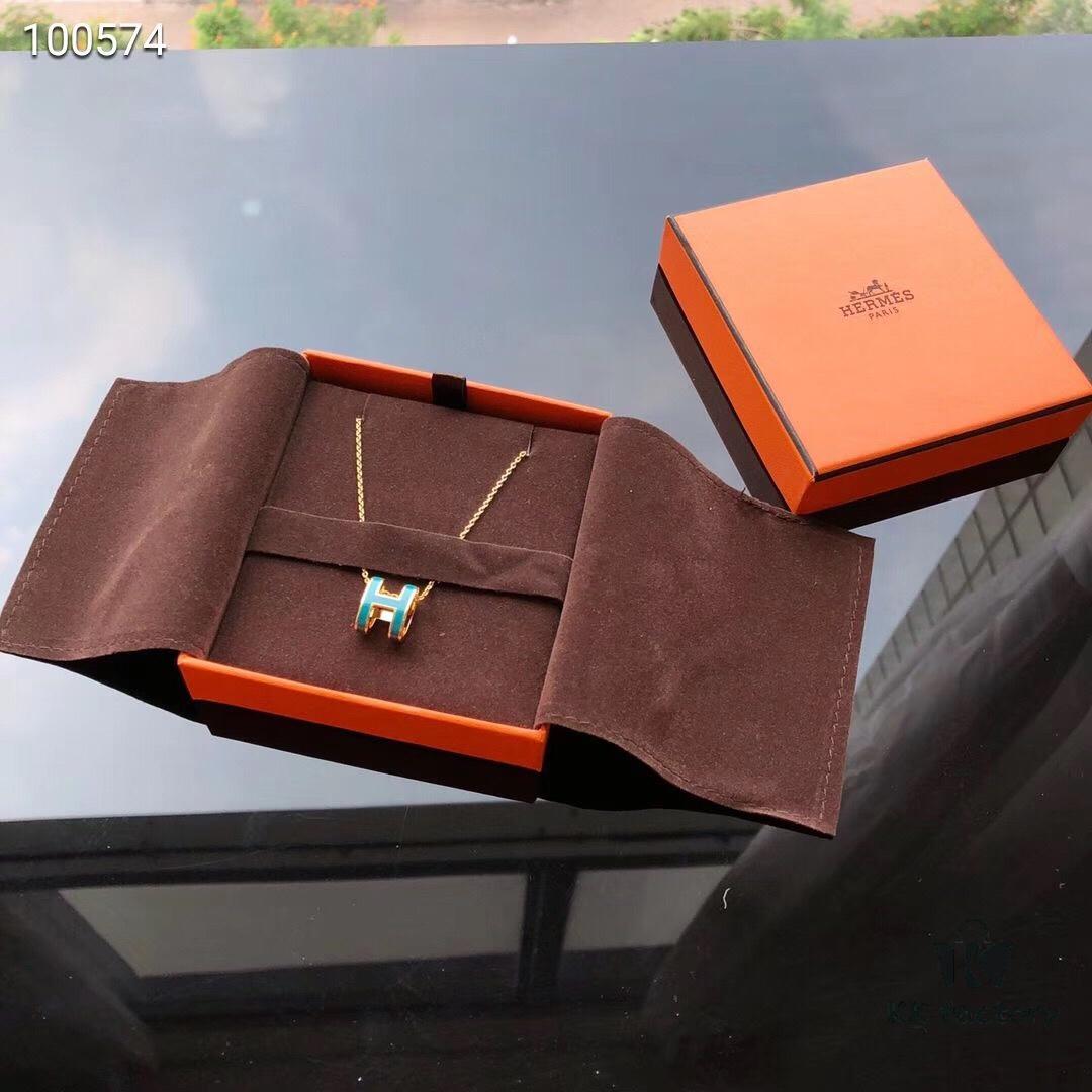 Hermes Essential Color Enamel Necklace, Curved Design by Paloma Picasso