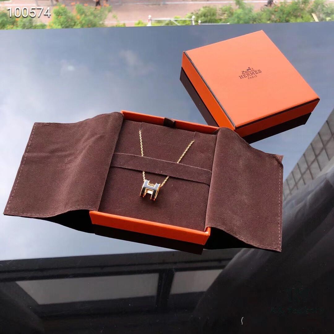 Hermes Essential Color Enamel Necklace, Curved Design by Paloma Picasso