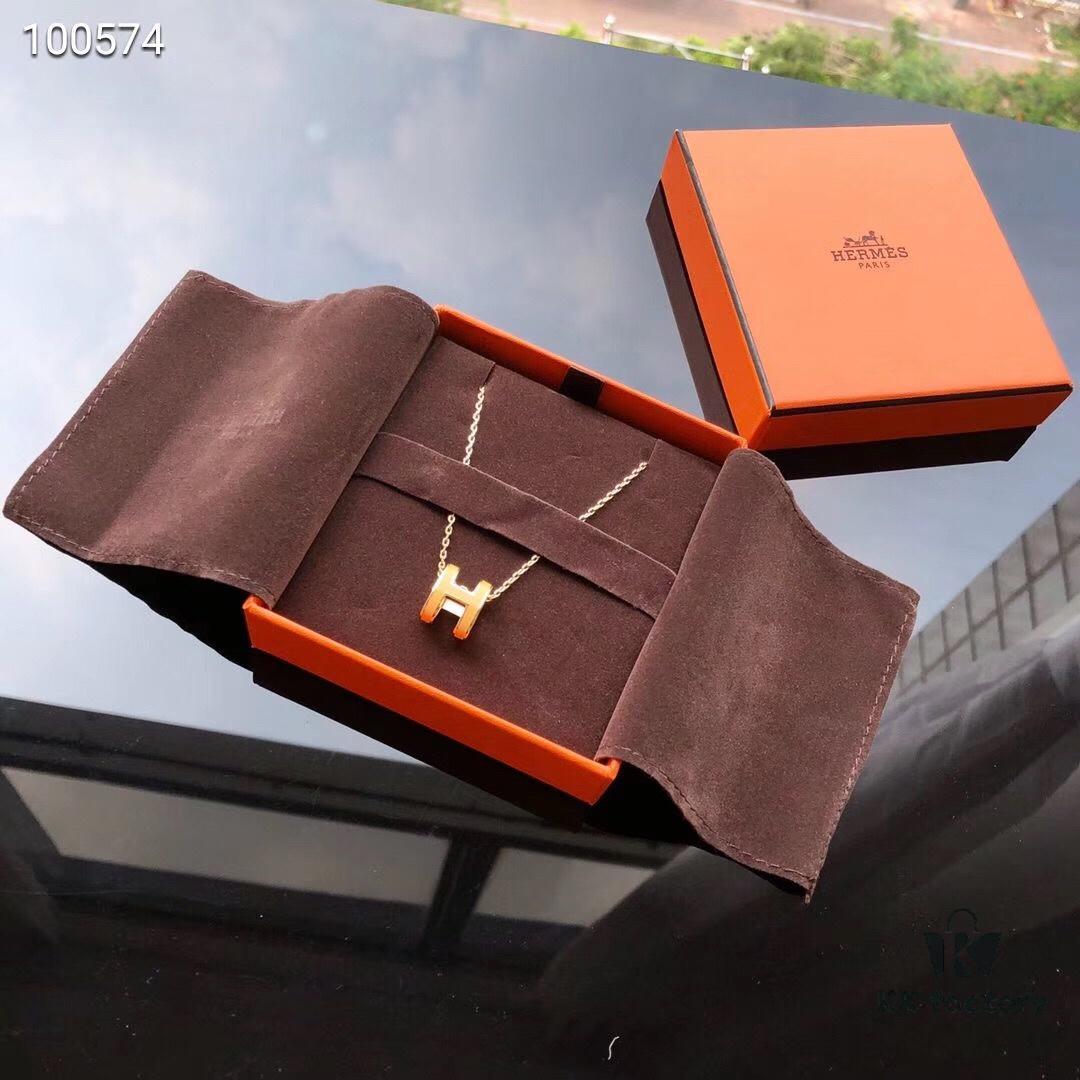 Hermes Essential Color Enamel Necklace, Curved Design by Paloma Picasso