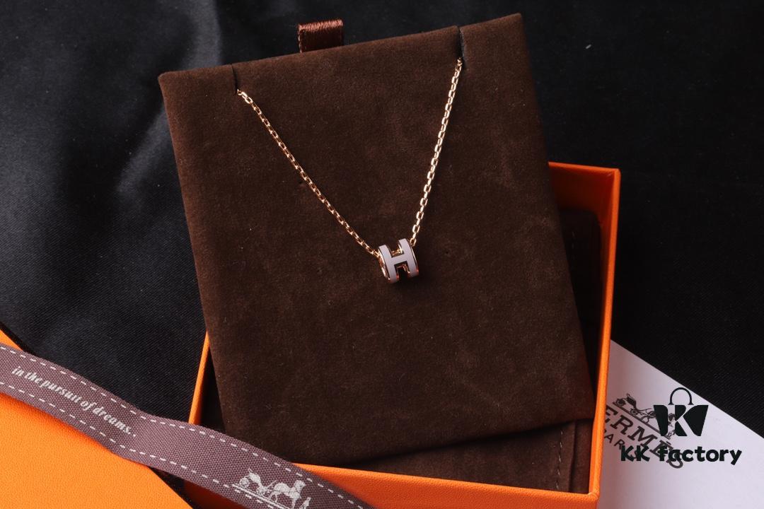 Hermès Mini Pop H Series Necklace, Top Perfect Version, In and Out of Boutique with Ease