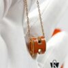 Mini POP Hermès H Necklace, Each with Unique Code, Mijin Electroplating! Hermès Enamel Curved H Necklace, Gold, Rose Gold, and White Gold Chain Options, Official Store Logo Anti-Counterfeit Tag